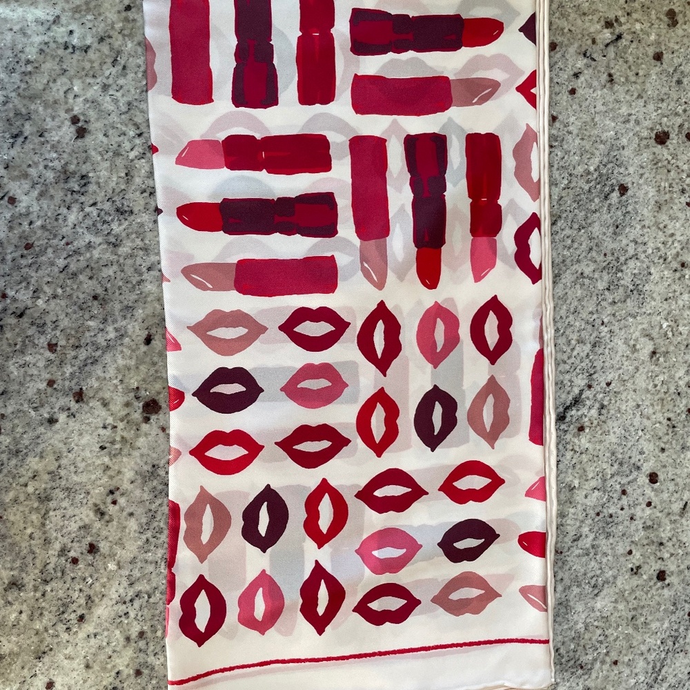 Lipstick Party Silk Square Scarf from KATE SPADE NEW YORK - Picture 4 of 8